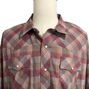 Sundance Career Club Plaid Pearl Snap Button Down Shirt Sz 3XL Western Rodeo